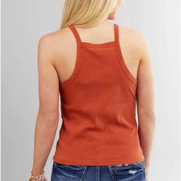 White Crow Womens Catalina Coral Distressed High Neck Tank Top NEW Size Medium - Picture 4 of 11